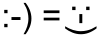 Emoticon :-) 
      100 x 37 Pixel